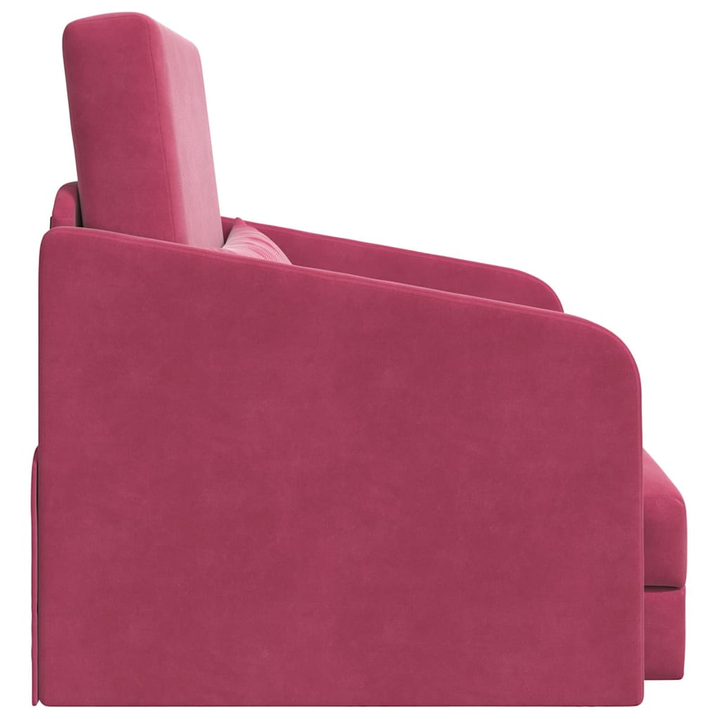 Sofa Bed Wine Red 65 x 80 x 83 cm Velvet